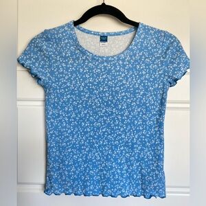 Old Navy Blue Fitted Short Sleeve T-Shirt